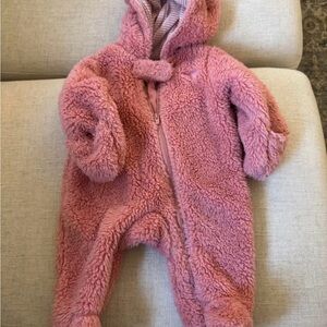 Carter's Soft Pink Fleece Newborn Bunting suit